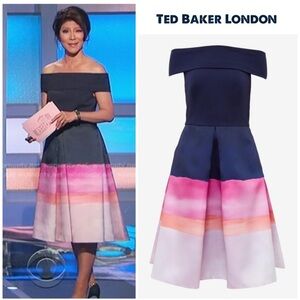 NWTTed Baker Marina Mosaic Dress Size 1 ( 4 us ) Fit & Flare